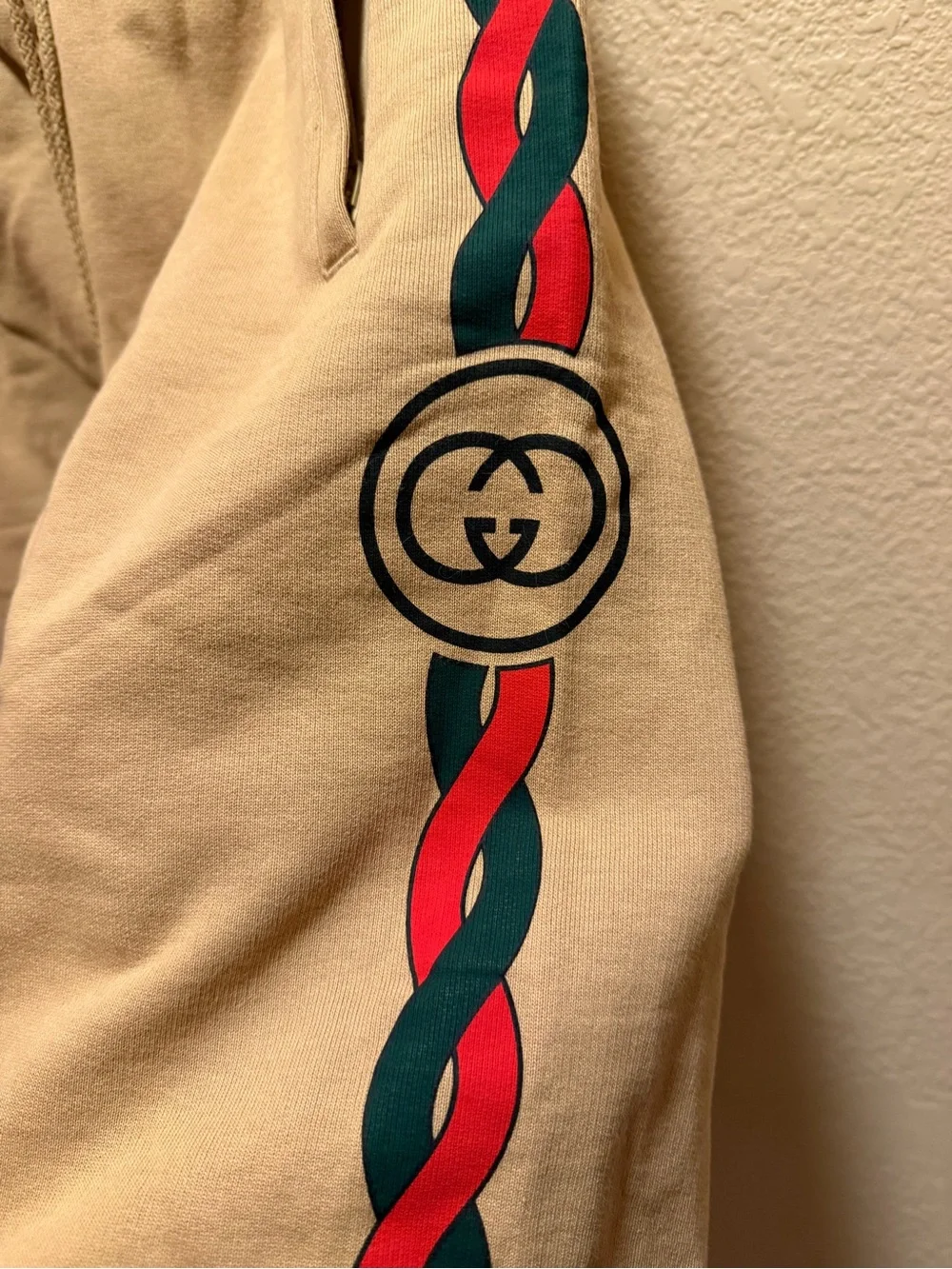 New Gucci GG Logo Shorts Tan Size XS Waist 28 - 32